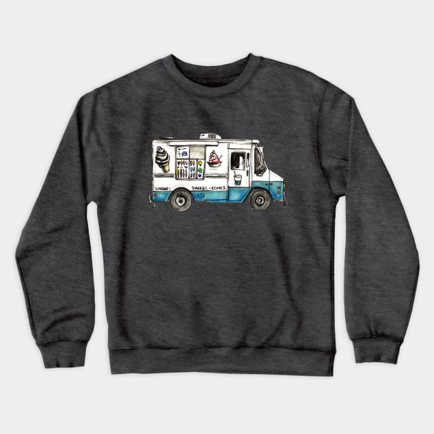 Ice Cream Truck Crewneck Sweatshirt by enoogs